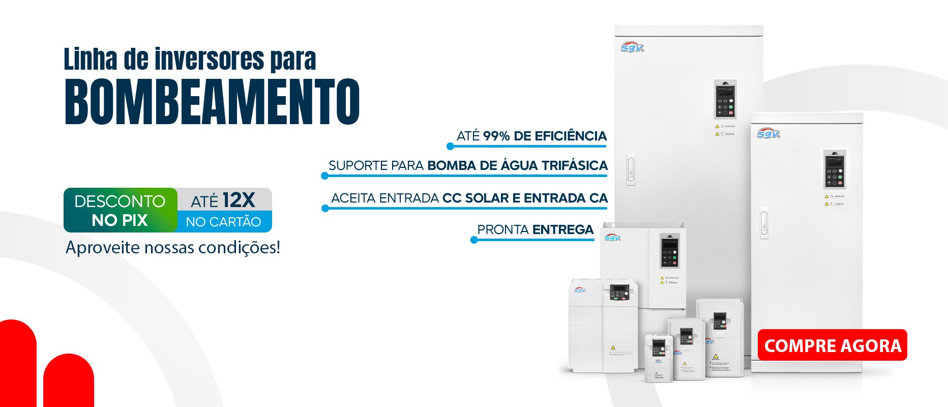 Linhas de Inversores para Bombeamento