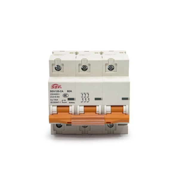 DISJUNTOR TRIPOLAR SGV 230/400VCA CURVA C 10KA 80A