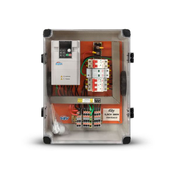 QUADRO ELÉTRICO PARA BOMBEAMENTO 5,5CV 4KW 380V TRIFÁSICO