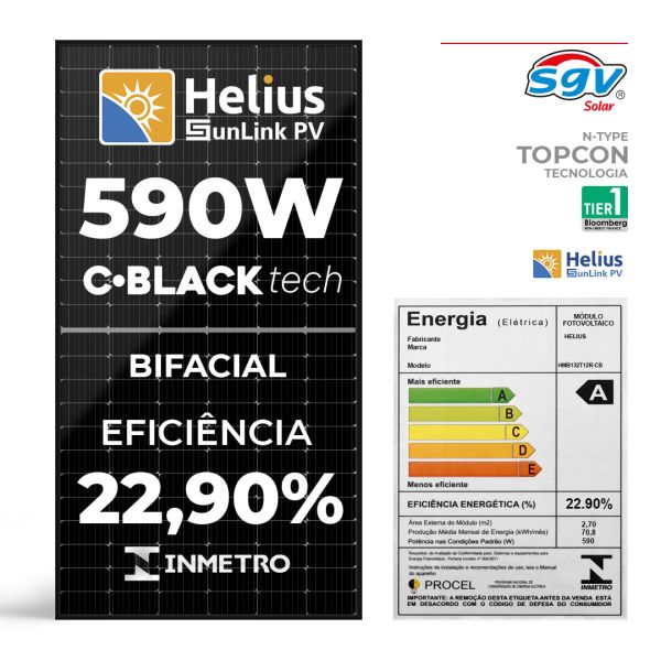 PAINEL SOLAR HELIUS GENESIS 590 W BIFACIAL