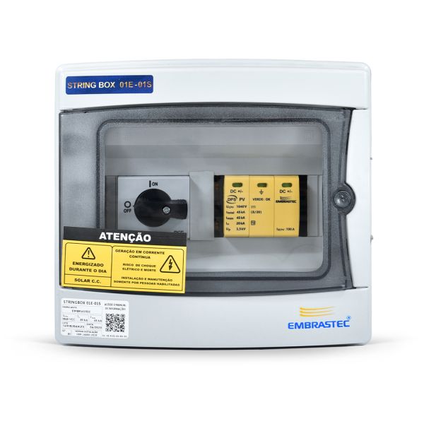 Stringbox Cc Embrastec 1e / 1s Proteção Sistema Solar