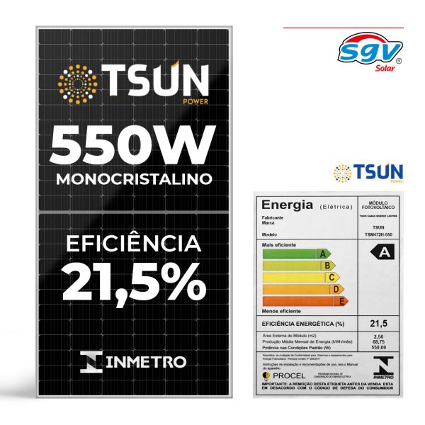 PAINEL SOLAR TSUN 550 W 