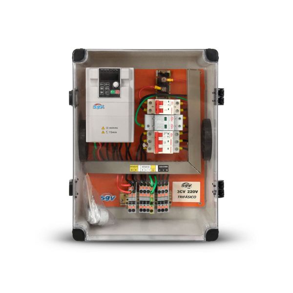 QUADRO ELÉTRICO PARA BOMBEAMENTO 3CV 2,2KW 220V TRIFÁSICO