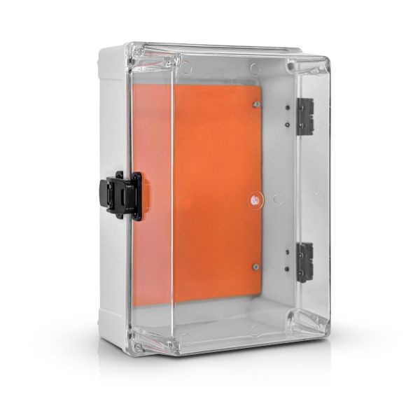 QUADRO ELÉTRICO CAIXA PLÁSTICA TAMPA TRANSPARENTE 28 x 18 x 14  cm