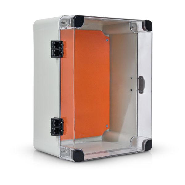 QUADRO ELÉTRICO CAIXA PLÁSTICA TAMPA TRANSPARENTE 31 X 23 X 16 CM IP66