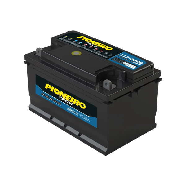 Bateria Estacionária Ventilada Pioneiro Tech T12-080D 12V 80Ah - DISPONÍVEL 5 DIAS APÓS A COMPRA