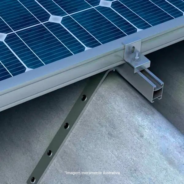 KIT ESTRUTURA SOLAR TELHA FIBROCIMENTO KALHETÃO TRILHO 2,40M*4 OU 4,80M*2 PARA 4 MÓDULO