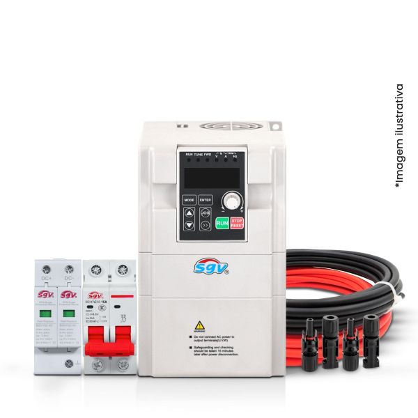 Inversor solar SGV 5.5cv trifásico 220v para alta vazão