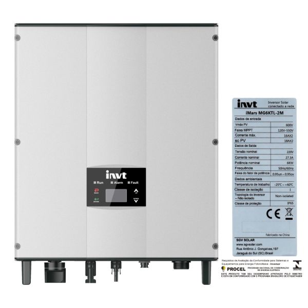 INVERSOR INVT 6 kW MG6KTL-2M