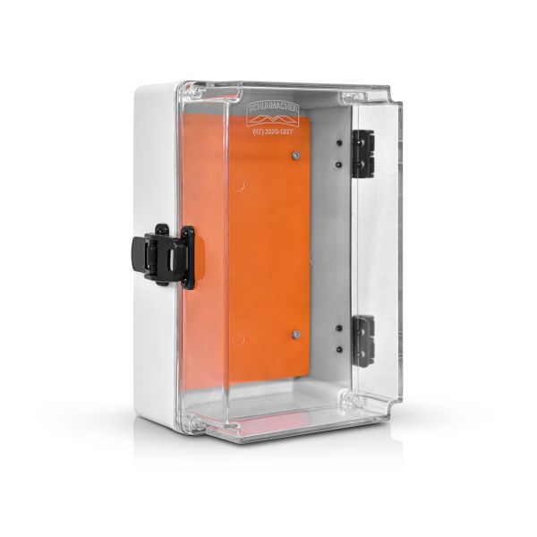 QUADRO ELÉTRICO CAIXA PLÁSTICA TAMPA TRANSPARENTE 25 x 16 x 12 CM IP54