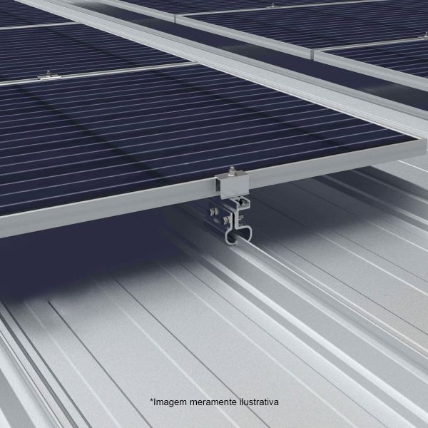 KIT ESTRUTURA SOLAR TELHA METÁLICA ZIPADO PARA 4 MÓDULO