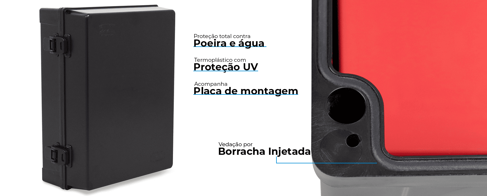 Quadro Elétrico Preto 35x26x13